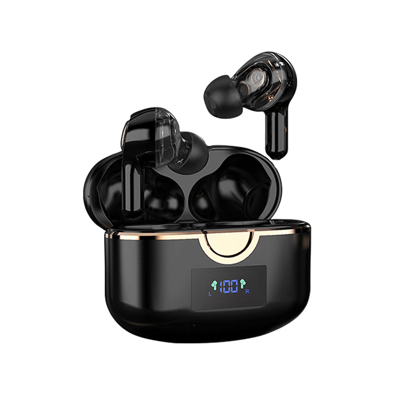 T22 TWS Dual Dynamic Drivers Wireless Noise Canceling Headset LED Power Display Bluetooth HiFi Earphone Earbuds