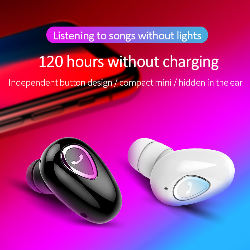 X01 Sports Invisible Mini Single Earbud Stereo Sound Wireless Bluetooth In-ear Earphone