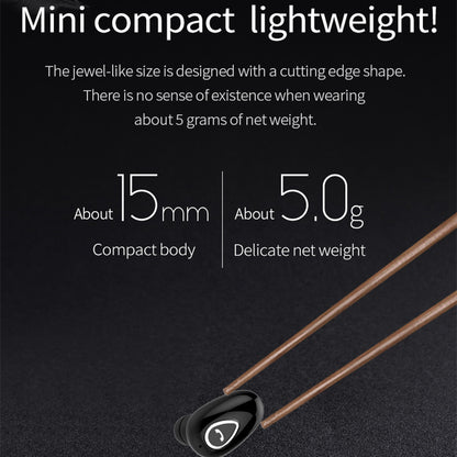 X01 Sports Invisible Mini Single Earbud Stereo Sound Wireless Bluetooth In-ear Earphone