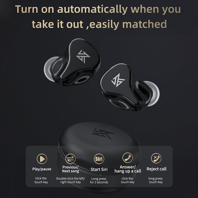 KZ Z1 PRO TWS Mini Bluetooth 5.2 Wireless Touch Earphone Earbuds In-ear Sports Running Stereo Gaming Music Headset