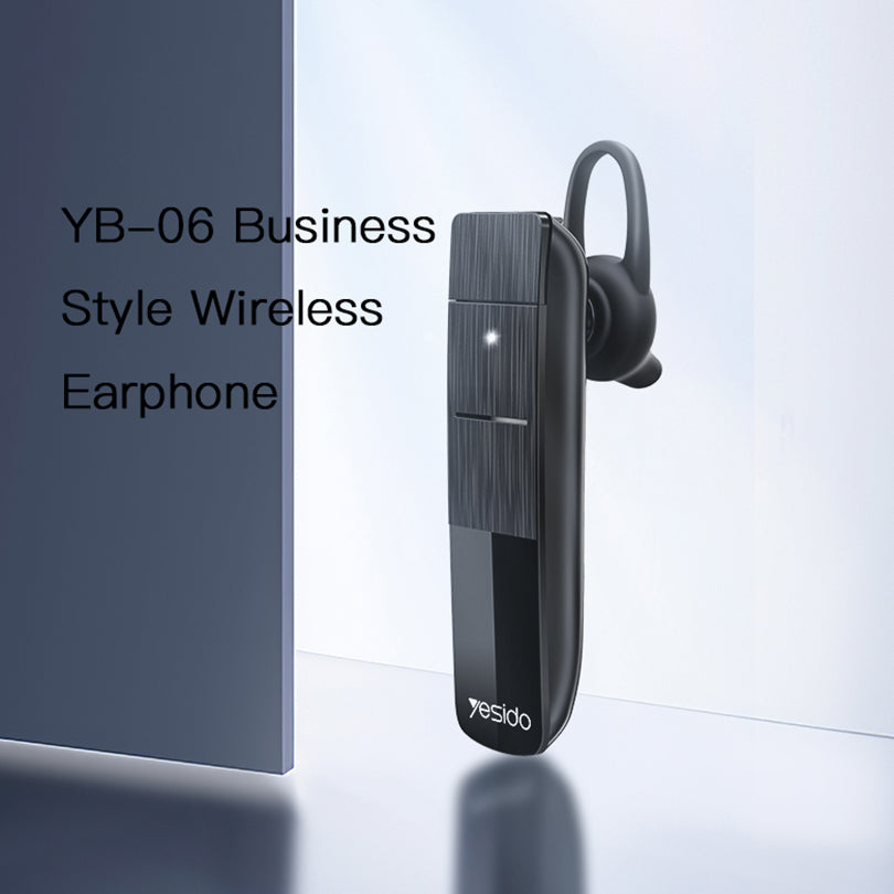 YESIDO YB06 Bluetooth 5.0 Earphone Business Rotary Ear Hook Single Ear Headphone