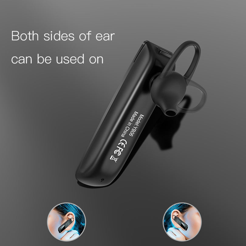 YESIDO YB06 Bluetooth 5.0 Earphone Business Rotary Ear Hook Single Ear Headphone