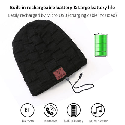 RG5 Bluetooth Beanie Hat Bluetooth Speaker Hat Adjustable Bluetooth Cap Wireless Smart Speakerphone Cap for Outdoor Sports