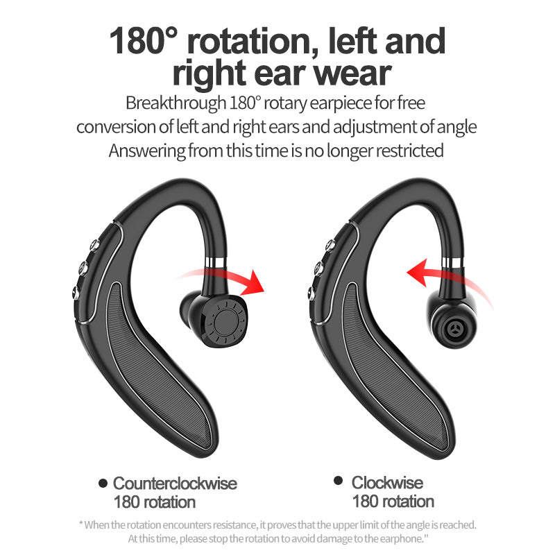 HMB-18 Business Bluetooth Single Ear Headset Free Hands Earphones Double Noise Reduction Sports Headphones