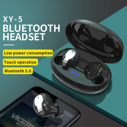 XY-5 TWS Bluetooth 5.0 Headphones with Touch Control Super Deep Bass Noise Canceling Wireless Earphones