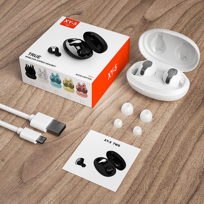 XY-5 TWS Bluetooth 5.0 Headphones with Touch Control Super Deep Bass Noise Canceling Wireless Earphones