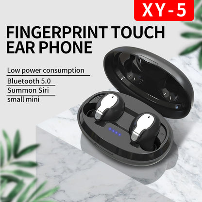 XY-5 TWS Bluetooth 5.0 Headphones with Touch Control Super Deep Bass Noise Canceling Wireless Earphones