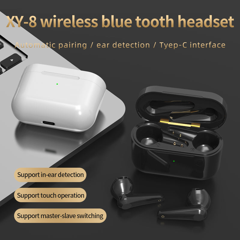 XY-8 Wireless Bluetooth 5.0 Headphones Touch Control Stereo Earbuds for iOS Android