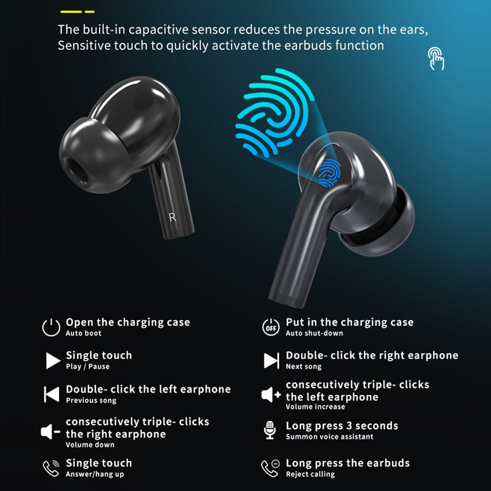 XY-50TWS Mini True Wireless Bluetooth Earphone In-ear HD Calls Stereo Music Headset Earbuds Support Siri