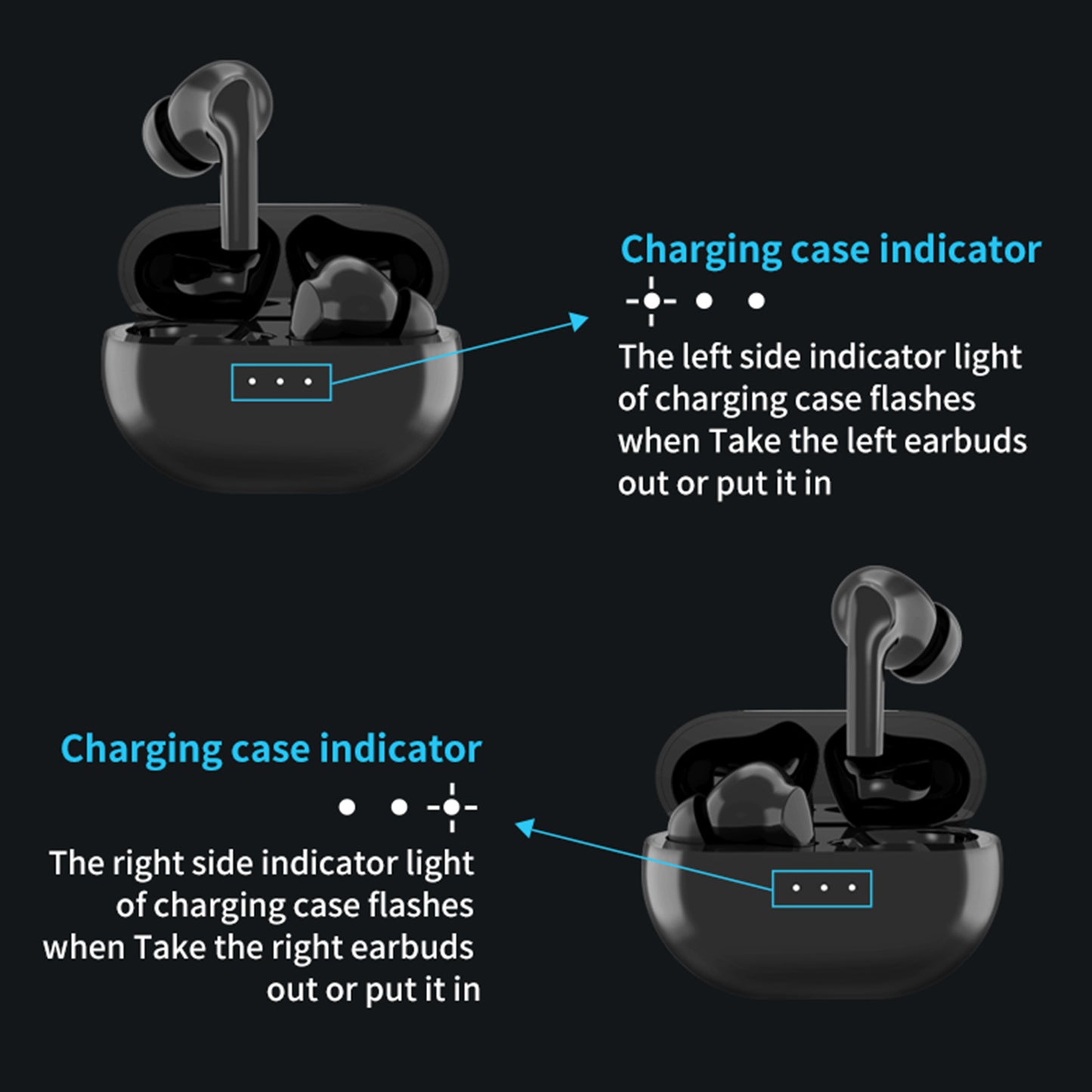 XY-50 TWS Wireless Bluetooth Headphones ANC Active Noise Canceling Earbuds with Mic