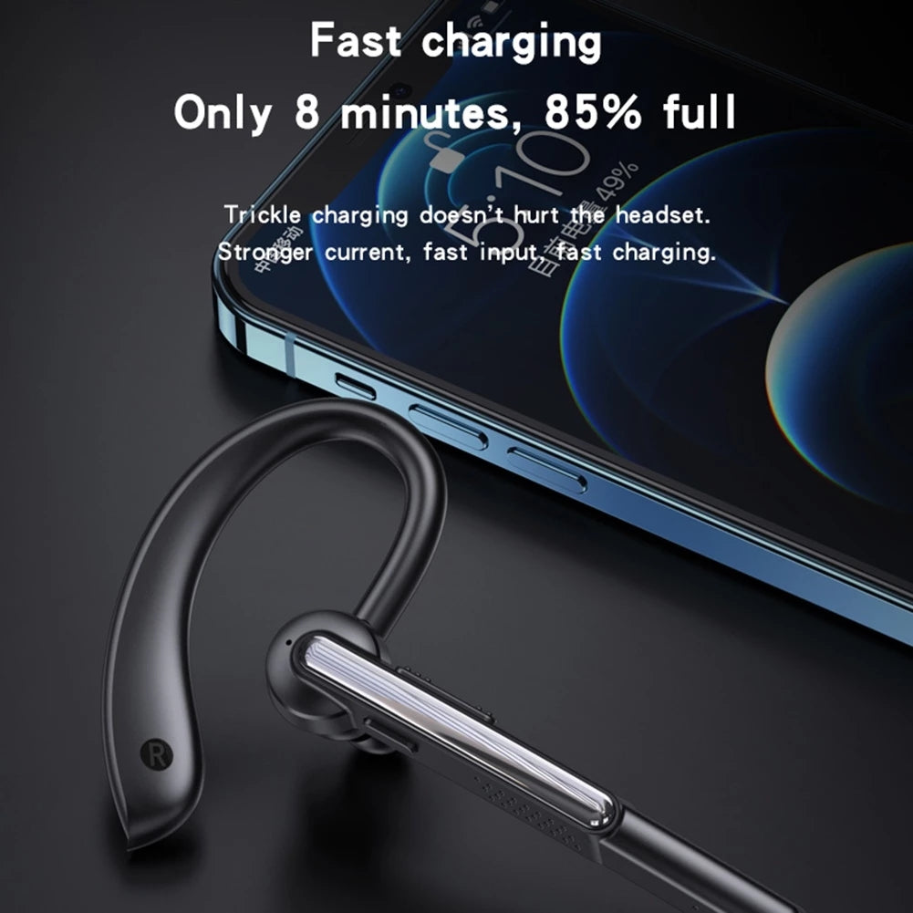 P40 Single Ear Wireless Bluetooth Headset 180-degree Rotating Business Noise Reduction Earphone Hands-free Headphone with Mic