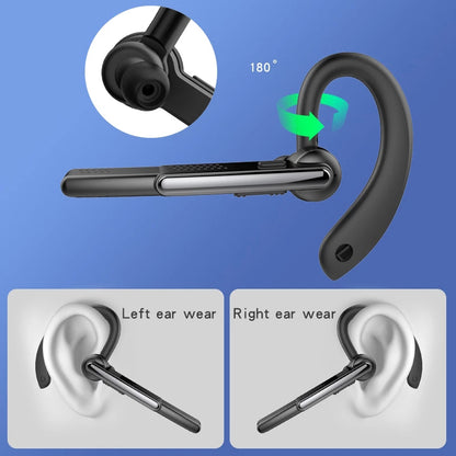 P40 Single Ear Wireless Bluetooth Headset 180-degree Rotating Business Noise Reduction Earphone Hands-free Headphone with Mic