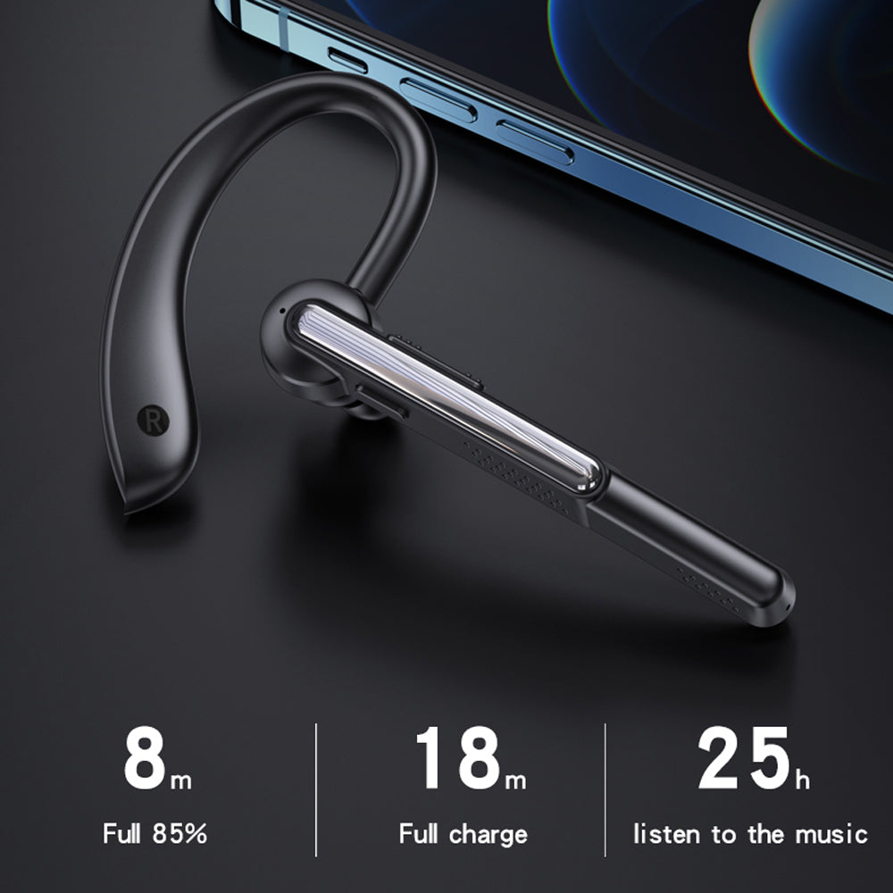 P40 Single Ear Wireless Bluetooth Headset 180-degree Rotating Business Noise Reduction Earphone Hands-free Headphone with Mic