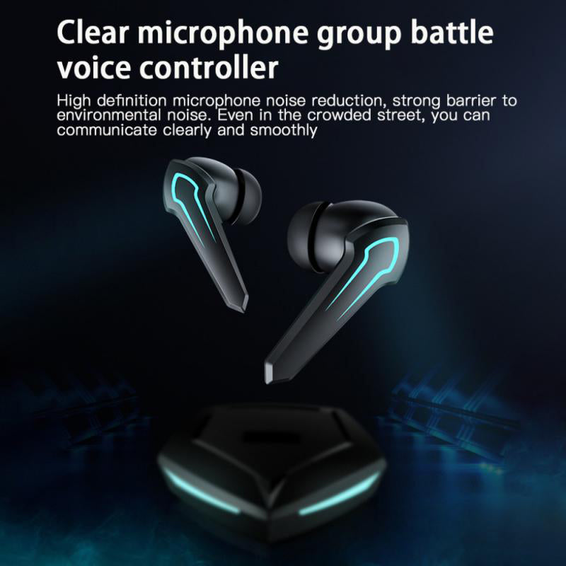 P30 Wireless Gaming Headphones TWS Bluetooth 5.1 Low-latency Earbuds 9D Stereo Surround Earphones