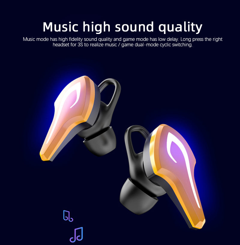 K8 TWS Bluetooth Headset Sports Wireless Earbuds Dual-mode In-ear Headphones Low Latency TWS HiFi Gaming Earphones