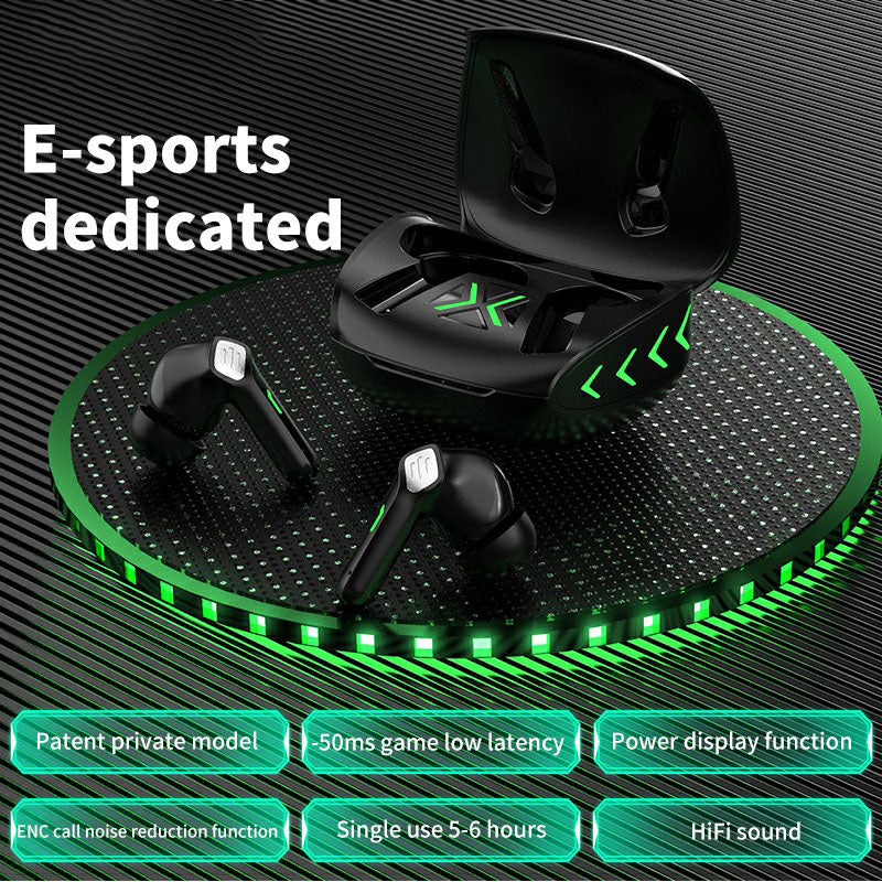 Y1 TWS Wireless Bluetooth 5.1 E-sports Earphone Touch Music Calling ENC Dual Mic Game Headset