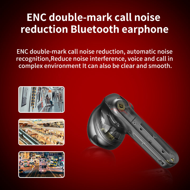 Y6 TWS Wireless Bluetooth 5.1 In-ear Earphone Touch Music Calling ENC Noise Reduction Sports Game Headset with Light