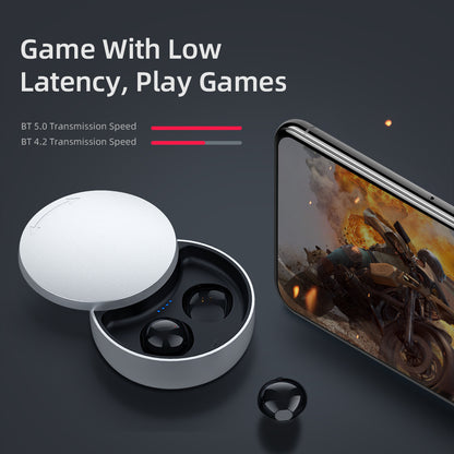 X21S TWS Low Latency Gaming Earphone Bluetooth 5.0 Mini Headsets Hidden Sport Wireless Earphones IP4 Waterproof Invisible Earbuds with Microphone