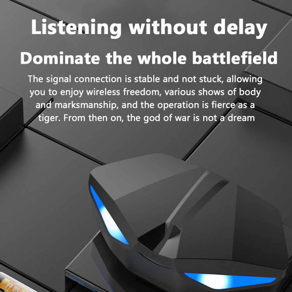 M22 TWS Bluetooth 5.1 Wireless Earphone Headphone Low-delay Audio Games Headset with Charging Case