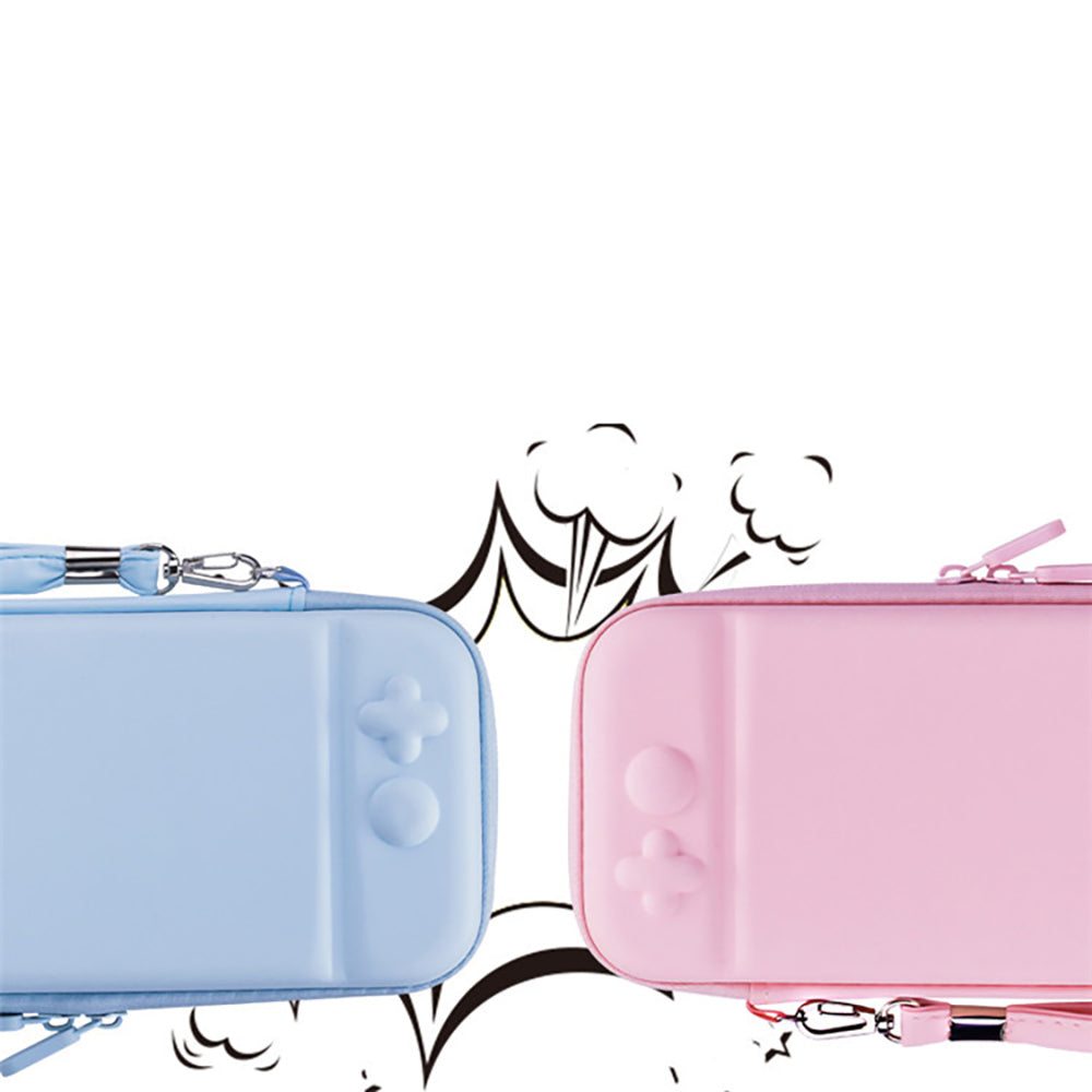 For Nintendo Switch Solid Color PU Leather Carrying Protective Case Shockproof Portable Storage Bag