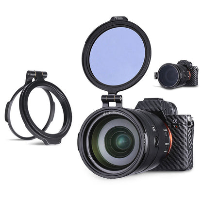 UURIG 58mm ND Filter Ring Quick Release Lens Adapter Flip Bracket DSLR Camera Accessory