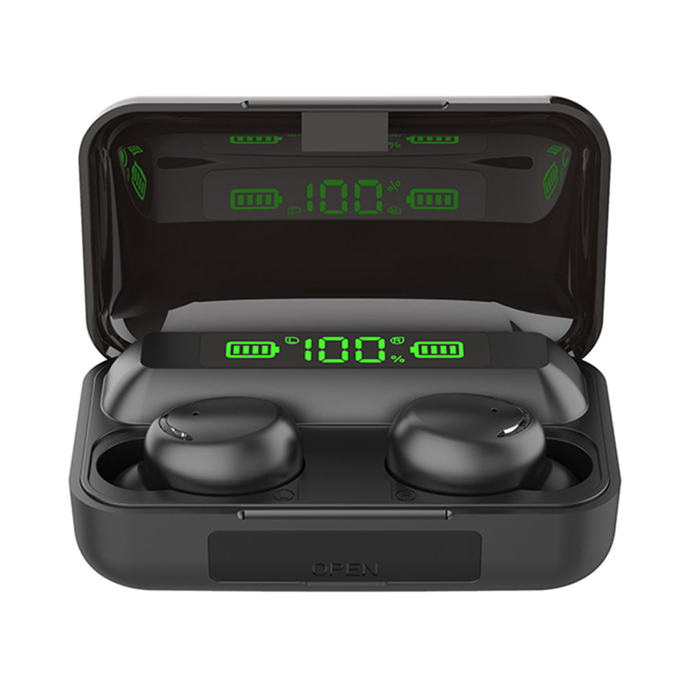 TWS-F95 Wireless Earbuds Bluetooth TWS Headset IPX7 Waterproof Portable Earphones with LED Indicator/Digital Display Charging Case