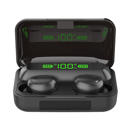 TWS-F95 Wireless Earbuds Bluetooth TWS Headset IPX7 Waterproof Portable Earphones with LED Indicator/Digital Display Charging Case