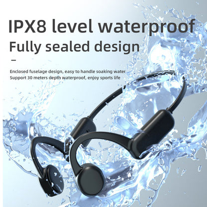 DG-X18 Pro 8G Memory Bone Conduction Bluetooth 5.0 Earphones IPX8 Waterproof Sports Headphones