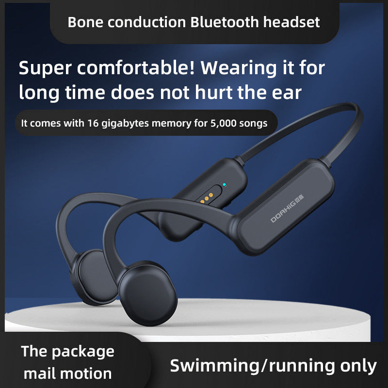 DG-X18 Pro 8G Memory Bone Conduction Bluetooth 5.0 Earphones IPX8 Waterproof Sports Headphones