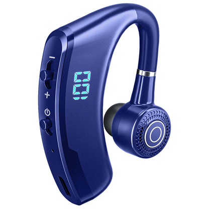 V9S Bluetooth Single-Ear (Monaural) Headset Business Style LED Display Wireless Headphone Earphone with Battery Charging Case