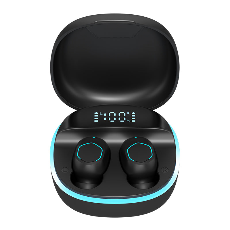 M13 Bluetooth Wireless Earphones Wireless Earpiece LED Display Screen Waterproof Earbuds Headsets with Charging Bin for Gaming Running Cycling Walking