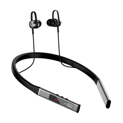 K18 Neckband Bluetooth Headphones Earphones HD Stereo HiFi Sound Headsets with 100H Working Time for Clear Calls, Work, Music, Conference for Cell Phones/Laptop PC/Tablet