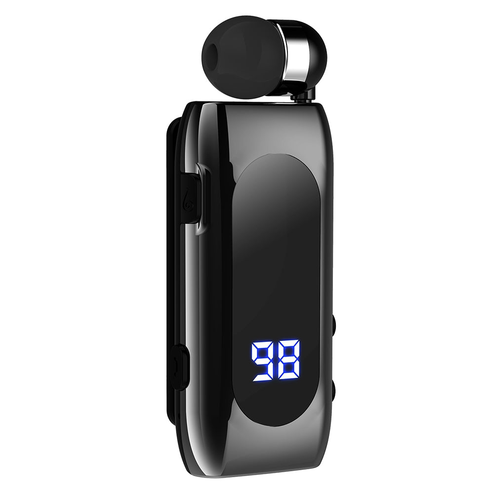 K55 Business Bluetooth Single-Ear Earphone Battery Display Clip-On Intelligent Noise Reduction Telescopic Headset Clipper