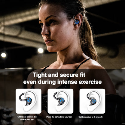 Q25 TWS Earbuds In-ear Wireless Headset Bluetooth 5.1 Earphone Waterproof Noise Reduction Design Sports Earhook Headphone