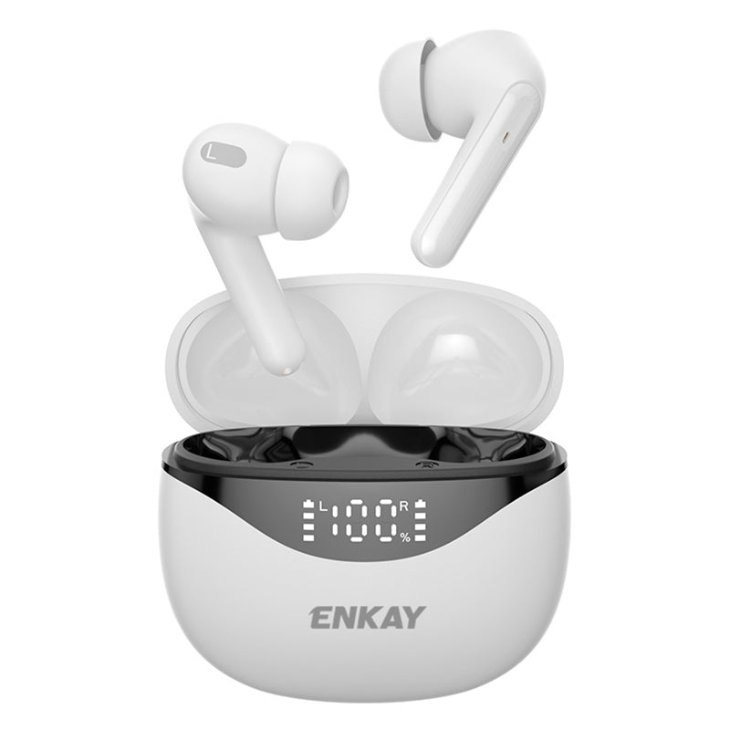 ENKAY HAT PRINCE Bluetooth 5.1 TWS Stereo Earbuds Noise Reduction In-ear Touch Control Earphones with Digital Charging Box