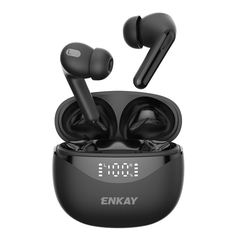 ENKAY HAT PRINCE Bluetooth 5.1 TWS Stereo Earbuds Noise Reduction In-ear Touch Control Earphones with Digital Charging Box