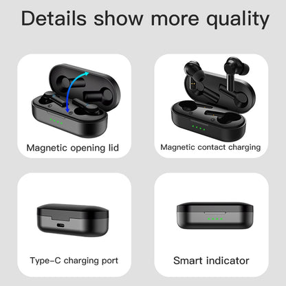 JSM-W20 TWS Bluetooth 5.0 Earphones Noise Cancelling Stereo In-ear Earbuds Smart Touch Waterproof Headphone