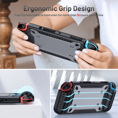 Shockproof Case Anti-Drop Cover for Nintendo Switch OLED Game Console Ergonomic Grip Protective Case (Type A)