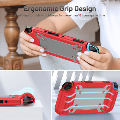 Shockproof Case Anti-Drop Cover for Nintendo Switch OLED Game Console Ergonomic Grip Protective Case (Type A)