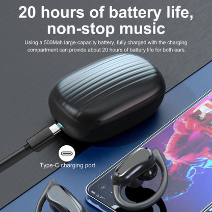 i27 Ear Hook Design Headphone Bluetooth 5.1 Wireless Headset TWS Earphone Stereo Sound Sports Earbud with Charging Case