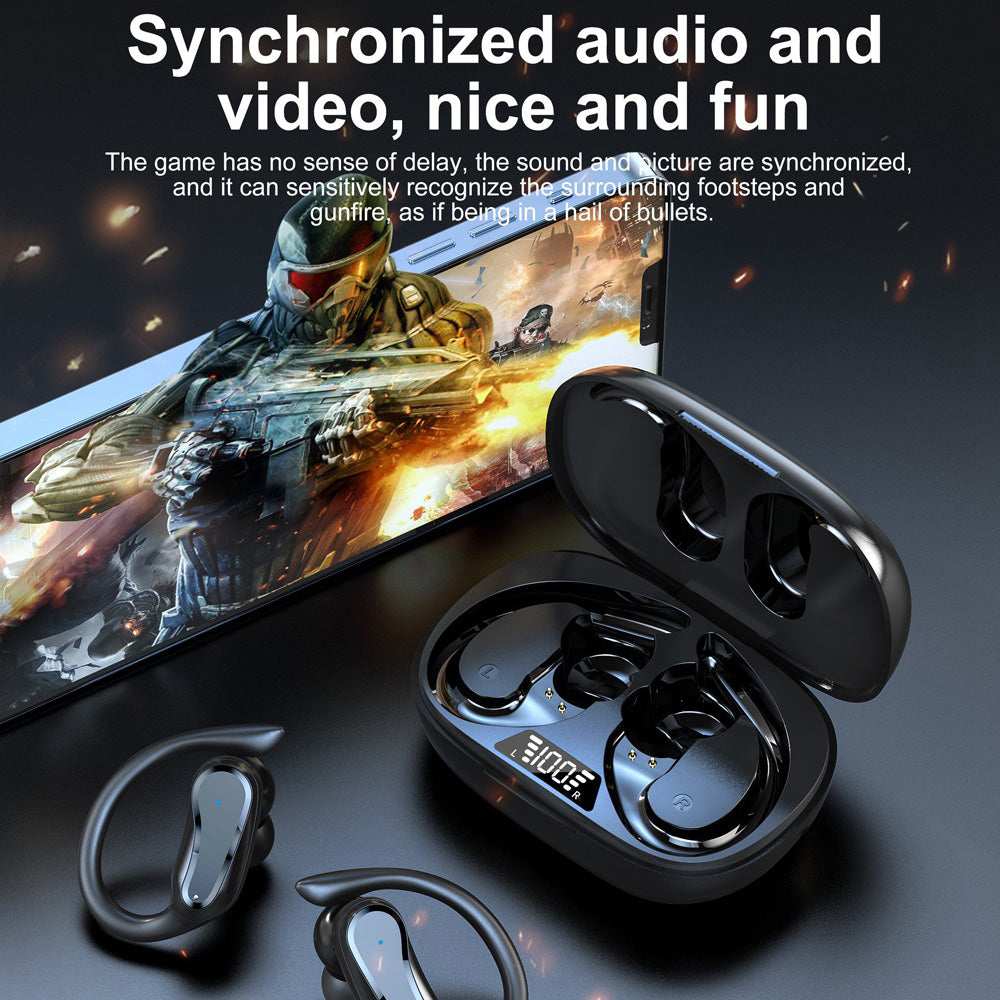 i27 Ear Hook Design Headphone Bluetooth 5.1 Wireless Headset TWS Earphone Stereo Sound Sports Earbud with Charging Case