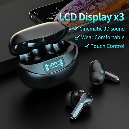 I17 TWS Earbuds In-Ear Sports Bluetooth Headset IPX5 Water Resistant Headphones with Digital Display