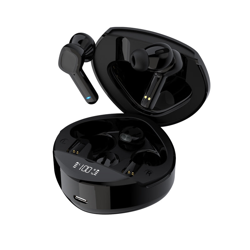 VV8 TWS Bluetooth 5.3 Wireless Earphone Stereo Sound Noise Reduction Low Delay Sports Headset with Charging Case