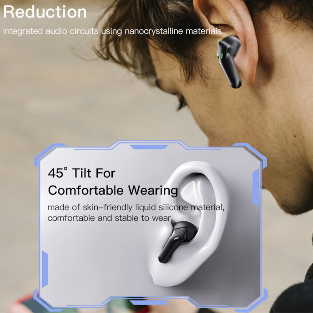 YESIDO Bluetooth 5.3 Wireless Earphone Stereo Sound Noise Reduction Low Delay Sports Headset with Charging Case