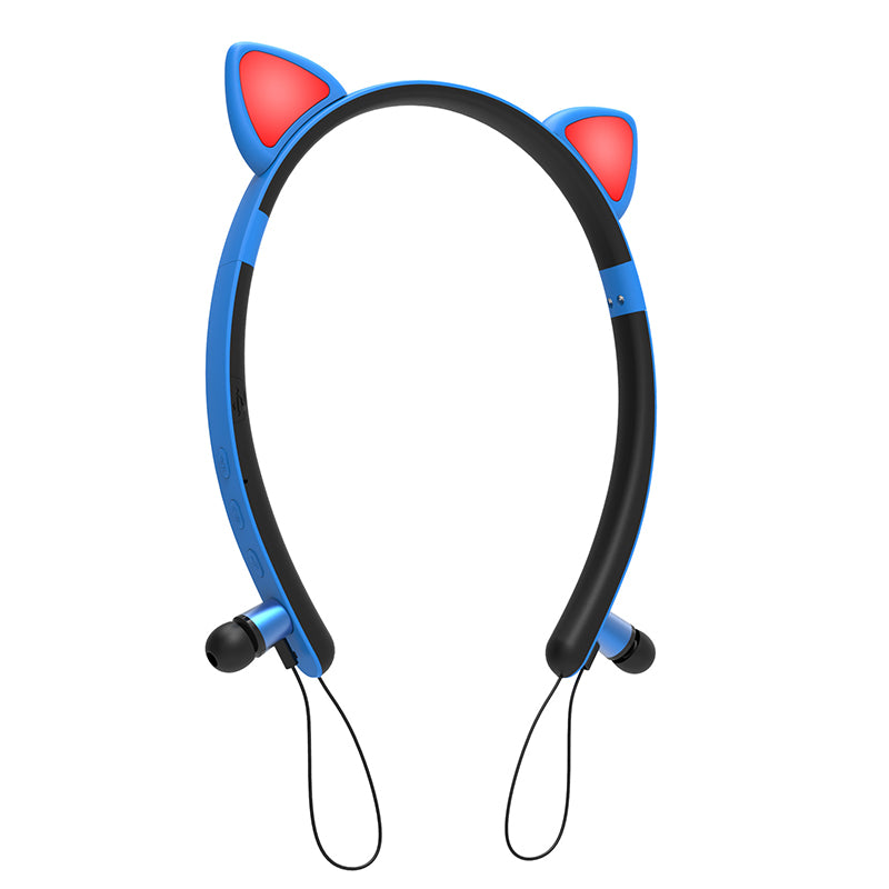 Kid&#39;s In-ear Wireless Bluetooth Earphones Cute Magnetic Earbuds Children Neckband Headsets