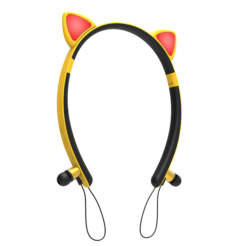 Kid&#39;s In-ear Wireless Bluetooth Earphones Cute Magnetic Earbuds Children Neckband Headsets