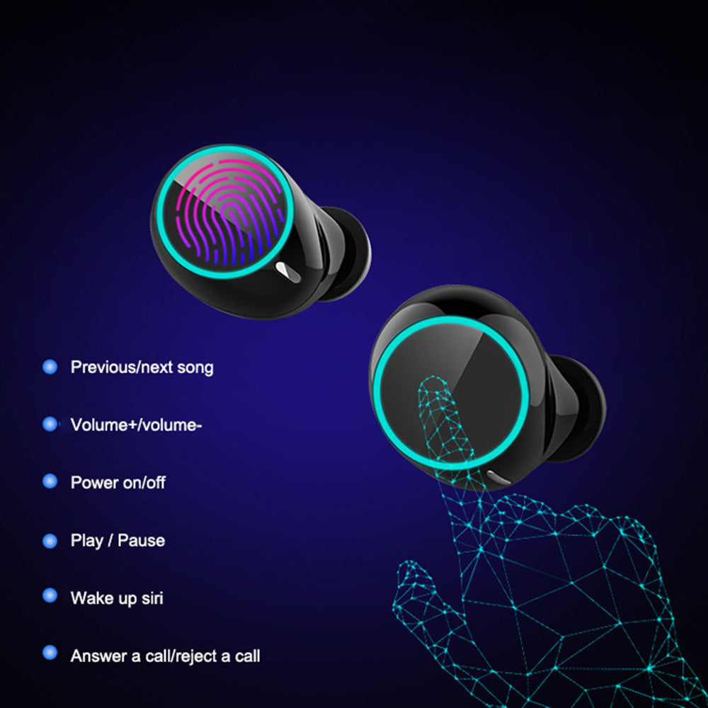 BS03 TWS Earphones Touch Control Design Bluetooth 5.0 Wireless Sports Headsets with Charging Case