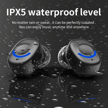 TWS-Q8 Wireless Bluetooth Earbuds Sports Headphone Touch Control IPX5 Waterproof Headset with LED Digital Display / Power Bank Function