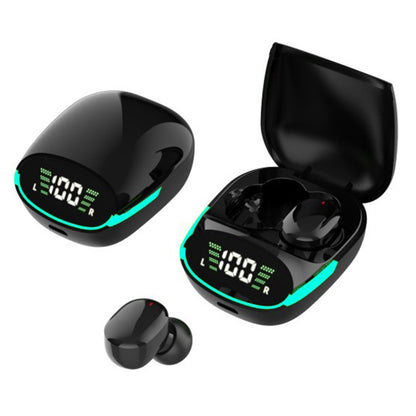 TG06 TWS Bluetooth 5.1 Wireless Earphone LED Lighting Headphone In-ear Headset with Digital Display Screen Charging Case