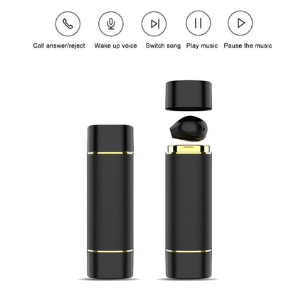 TWS Earphone Bluetooth 5.1 Wireless Sports Headphone with Lipstick-shaped Charging Case